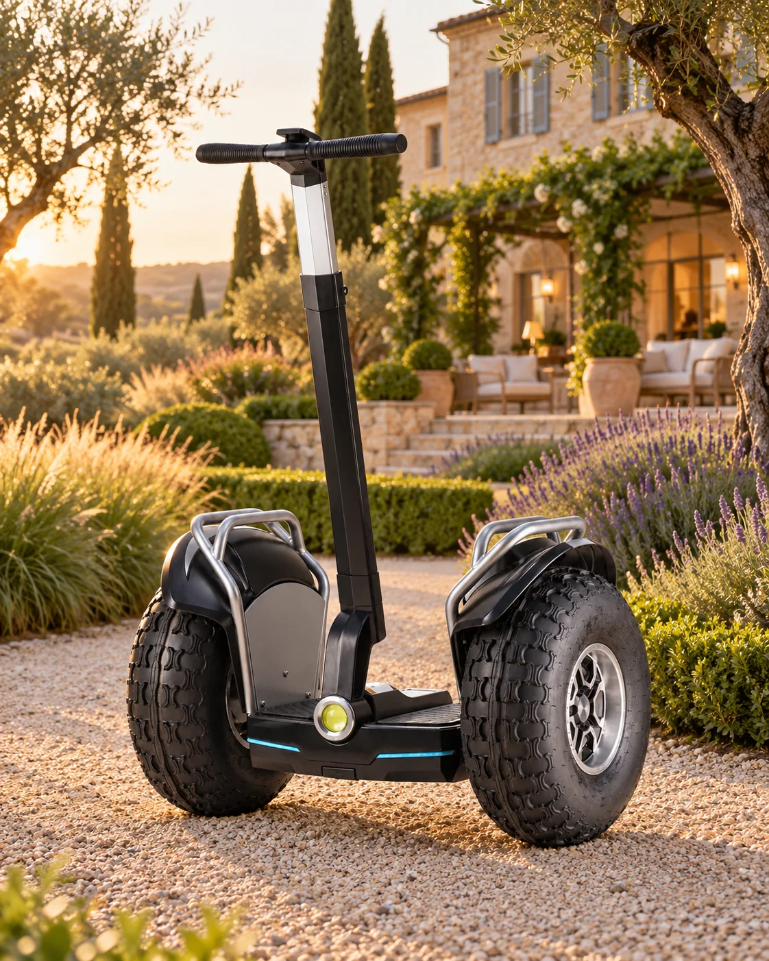 Off Road nel giardino di un hotel